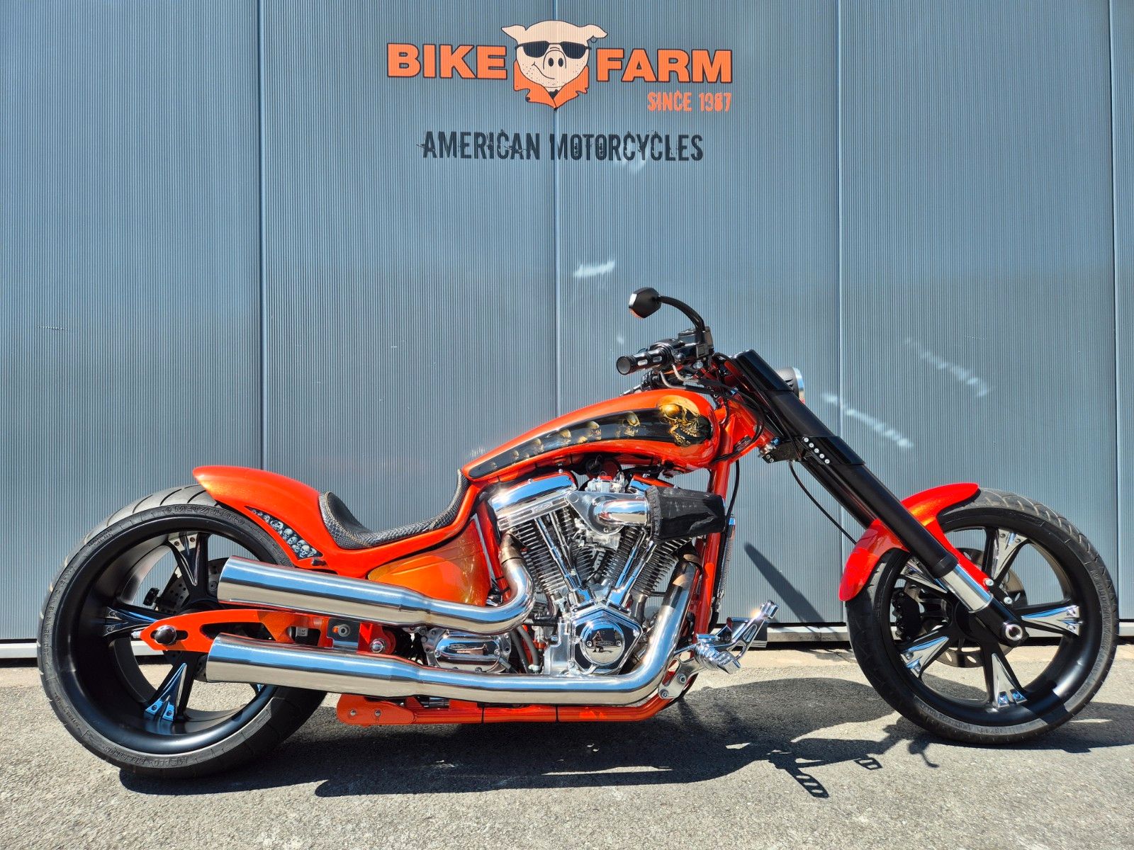 Harley-Davidson °° ORANGE SKULL DRAGSTYLE °°