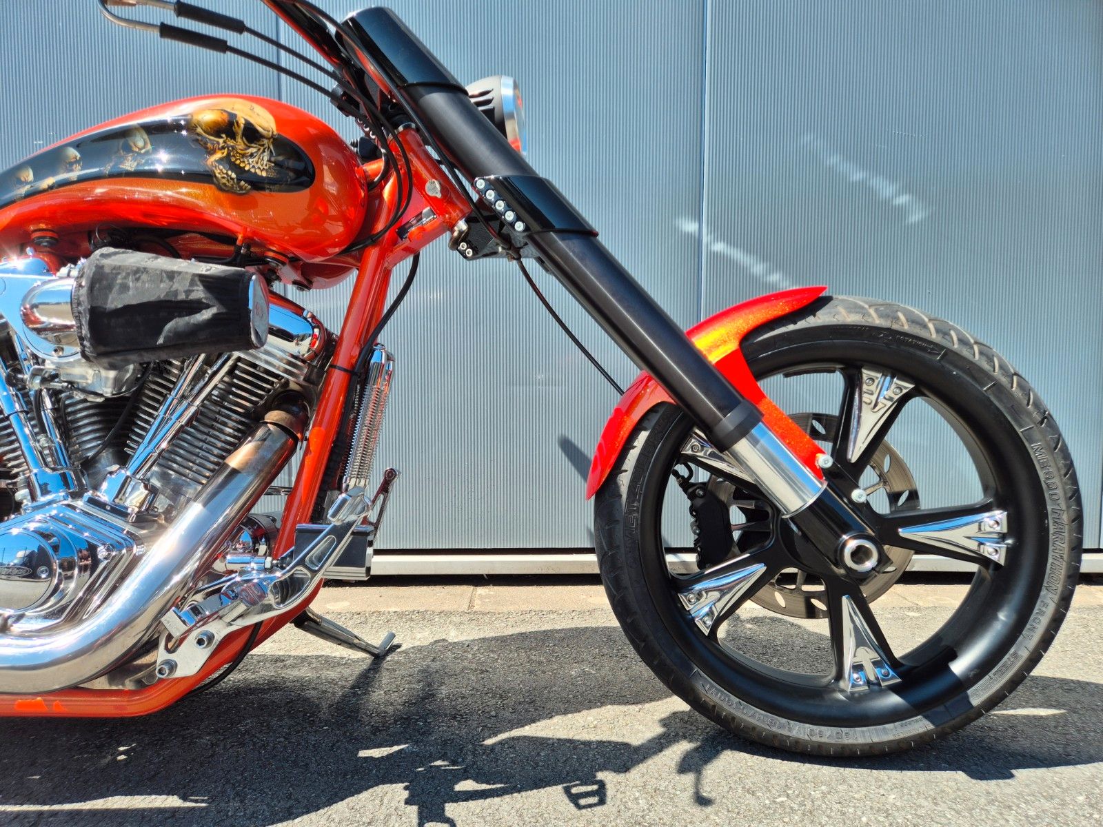 Fahrzeugabbildung Harley-Davidson °° ORANGE SKULL DRAGSTYLE °°