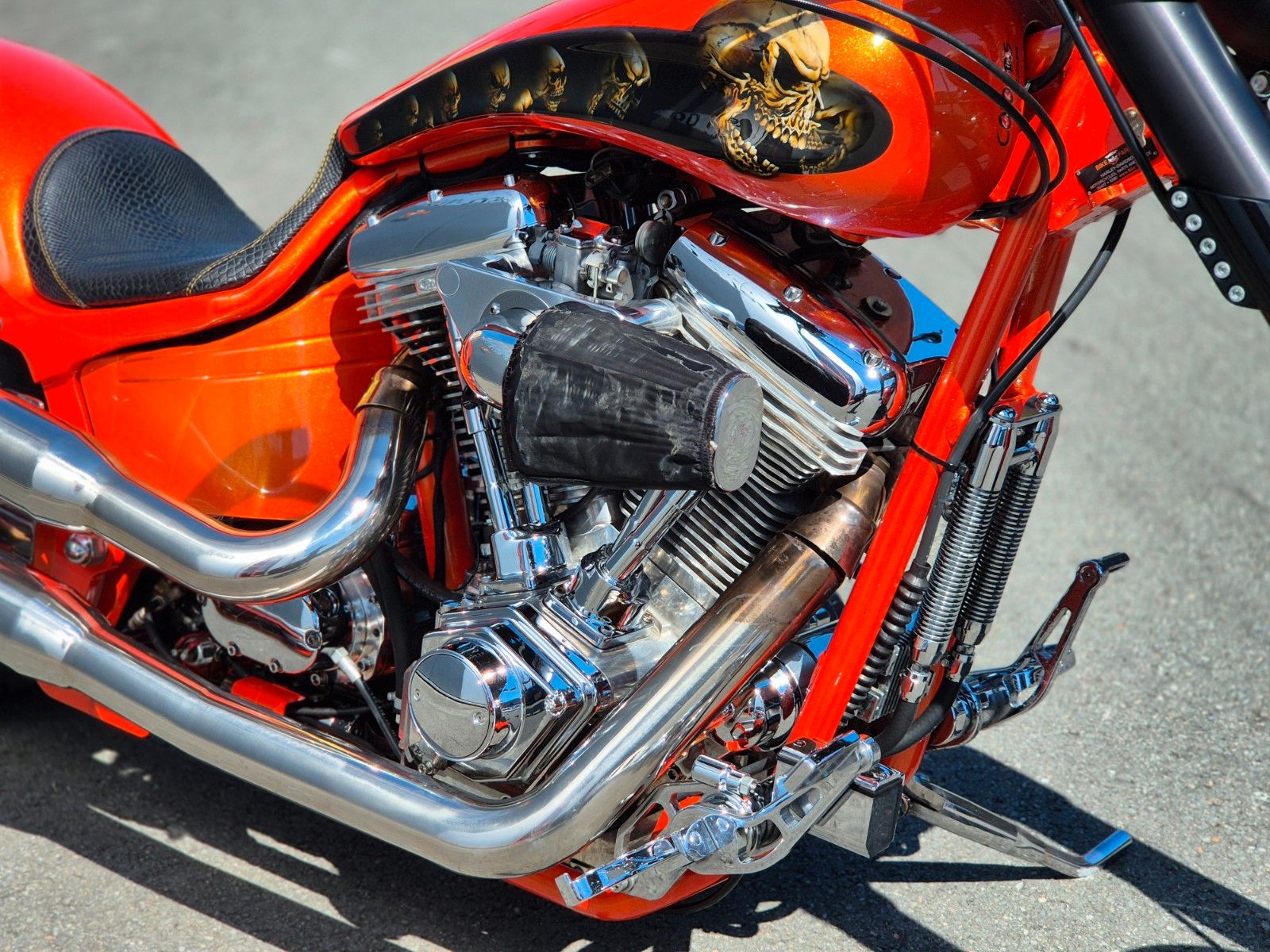 Fahrzeugabbildung Harley-Davidson °° ORANGE SKULL DRAGSTYLE °°