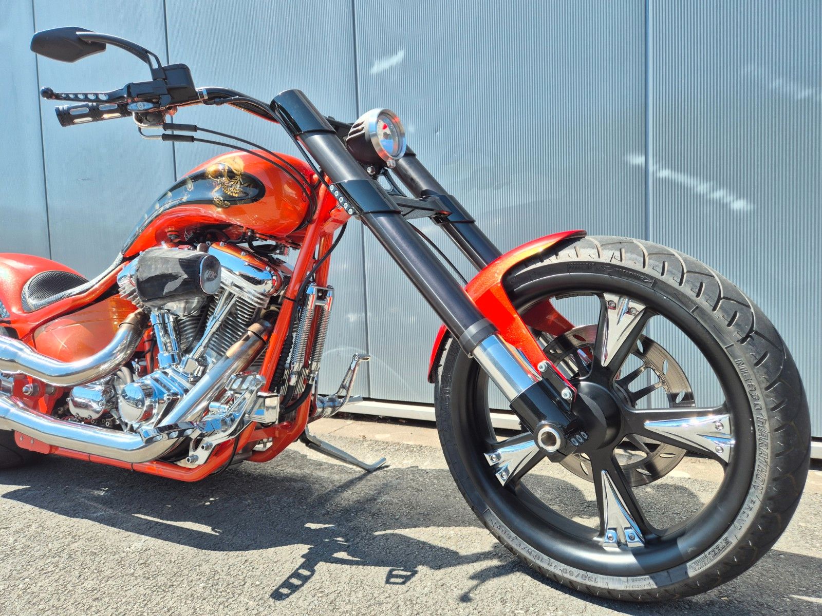 Fahrzeugabbildung Harley-Davidson °° ORANGE SKULL DRAGSTYLE °°