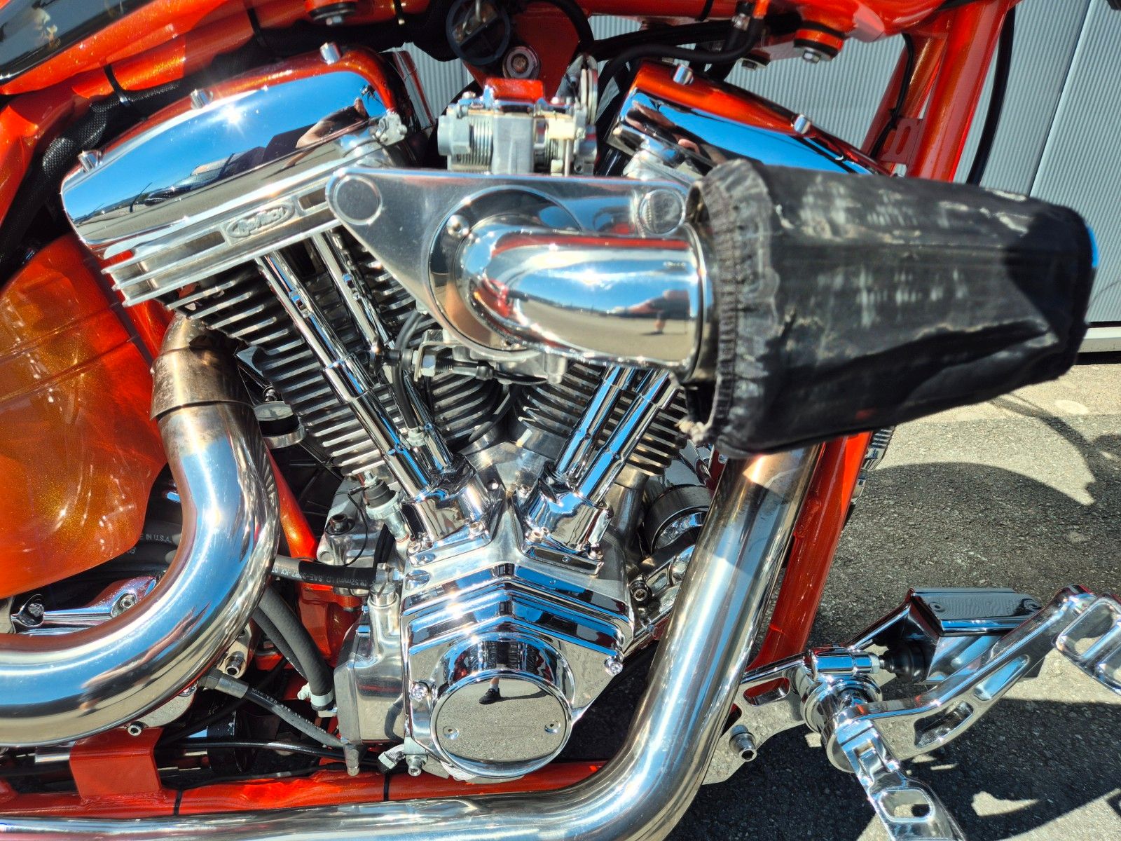 Fahrzeugabbildung Harley-Davidson °° ORANGE SKULL DRAGSTYLE °°
