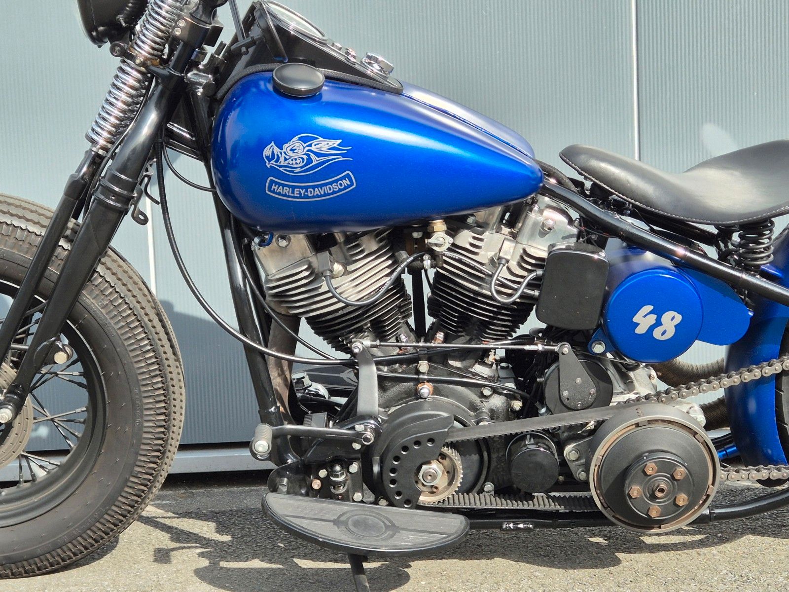 Fahrzeugabbildung Harley-Davidson FL °°SHOVELHEAD-BLUE BOBBER°° -ORIGINAL RAHMEN-