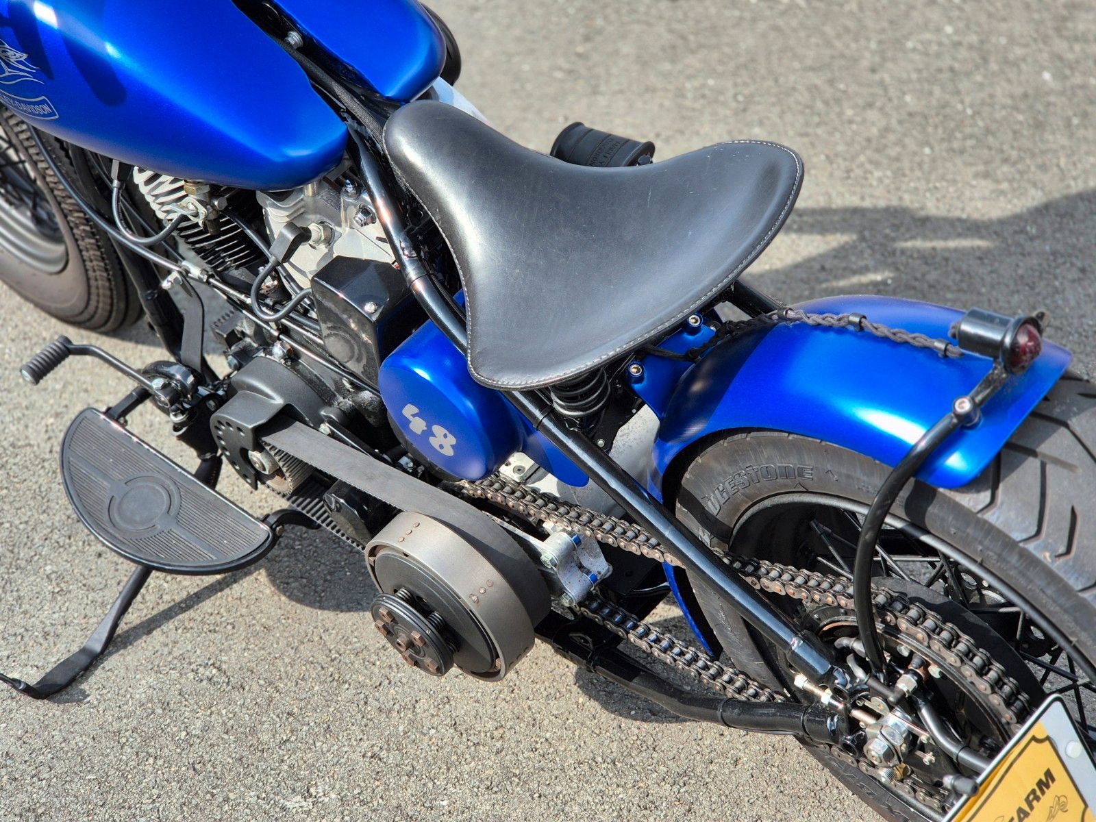 Fahrzeugabbildung Harley-Davidson FL °°SHOVELHEAD-BLUE BOBBER°° -ORIGINAL RAHMEN-