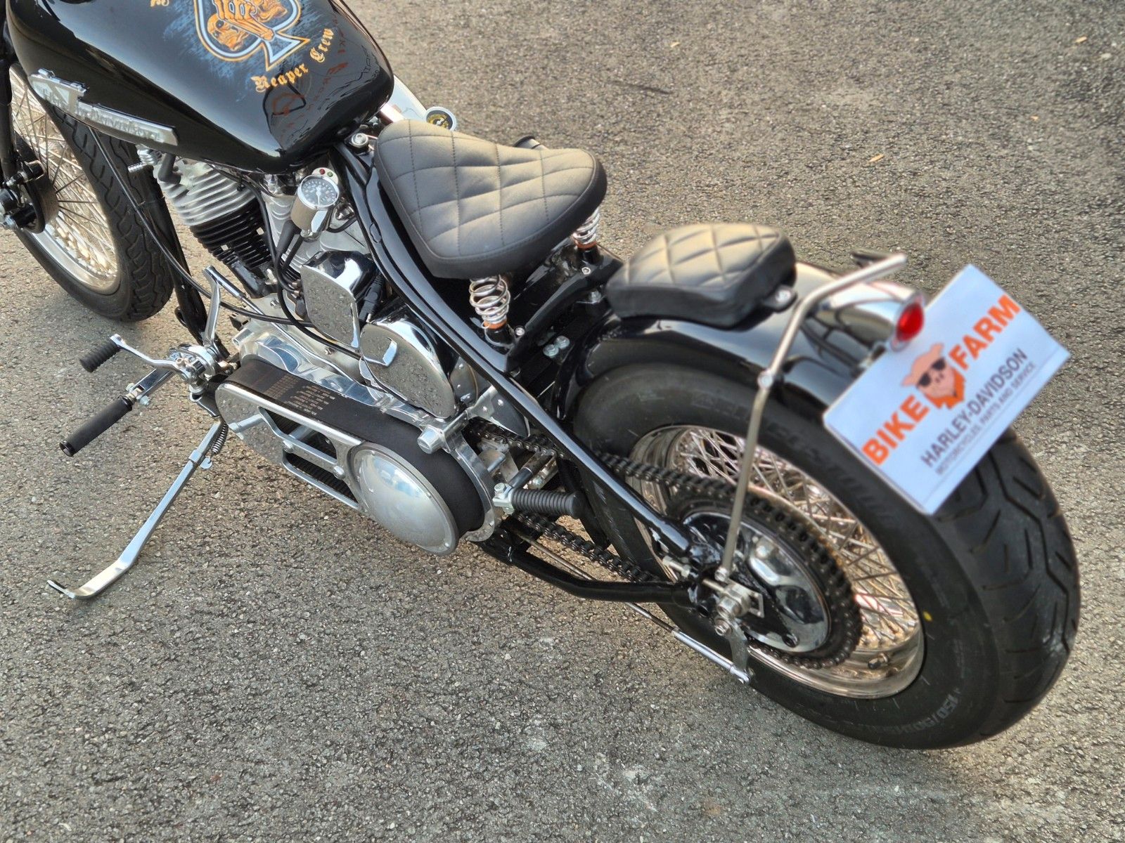 Fahrzeugabbildung Harley-Davidson FL °°SHOVELHEAD - REAPER'S HAND°° -STARRRAHMEN-