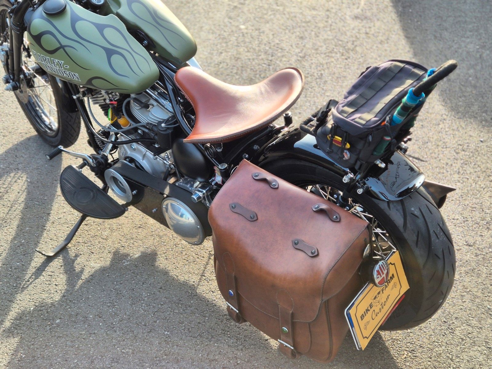 Fahrzeugabbildung Harley-Davidson FL °°PANHEAD CHOPPER°° *GREEN GHOST*