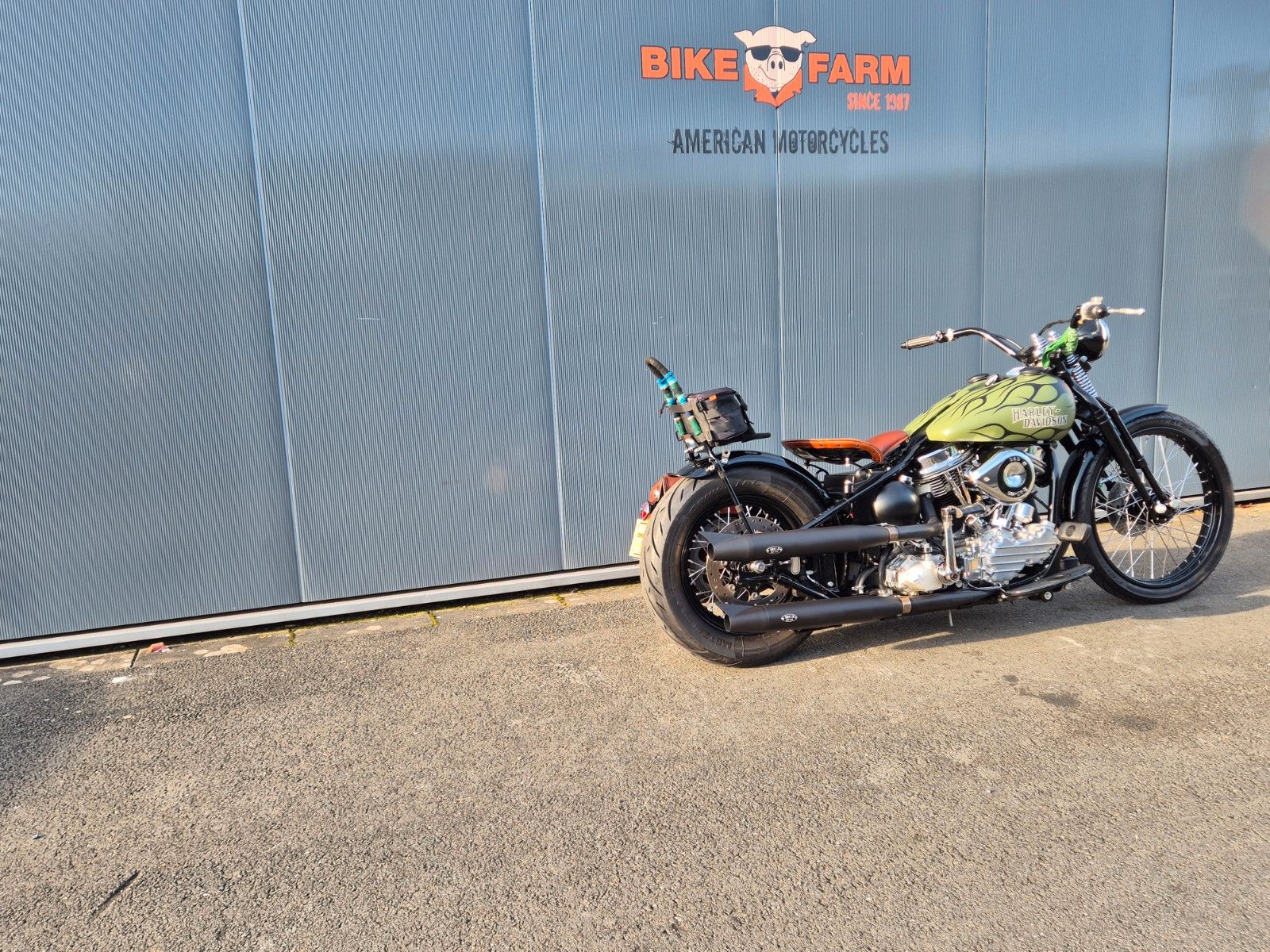 Fahrzeugabbildung Harley-Davidson FL °°PANHEAD CHOPPER°° *GREEN GHOST*