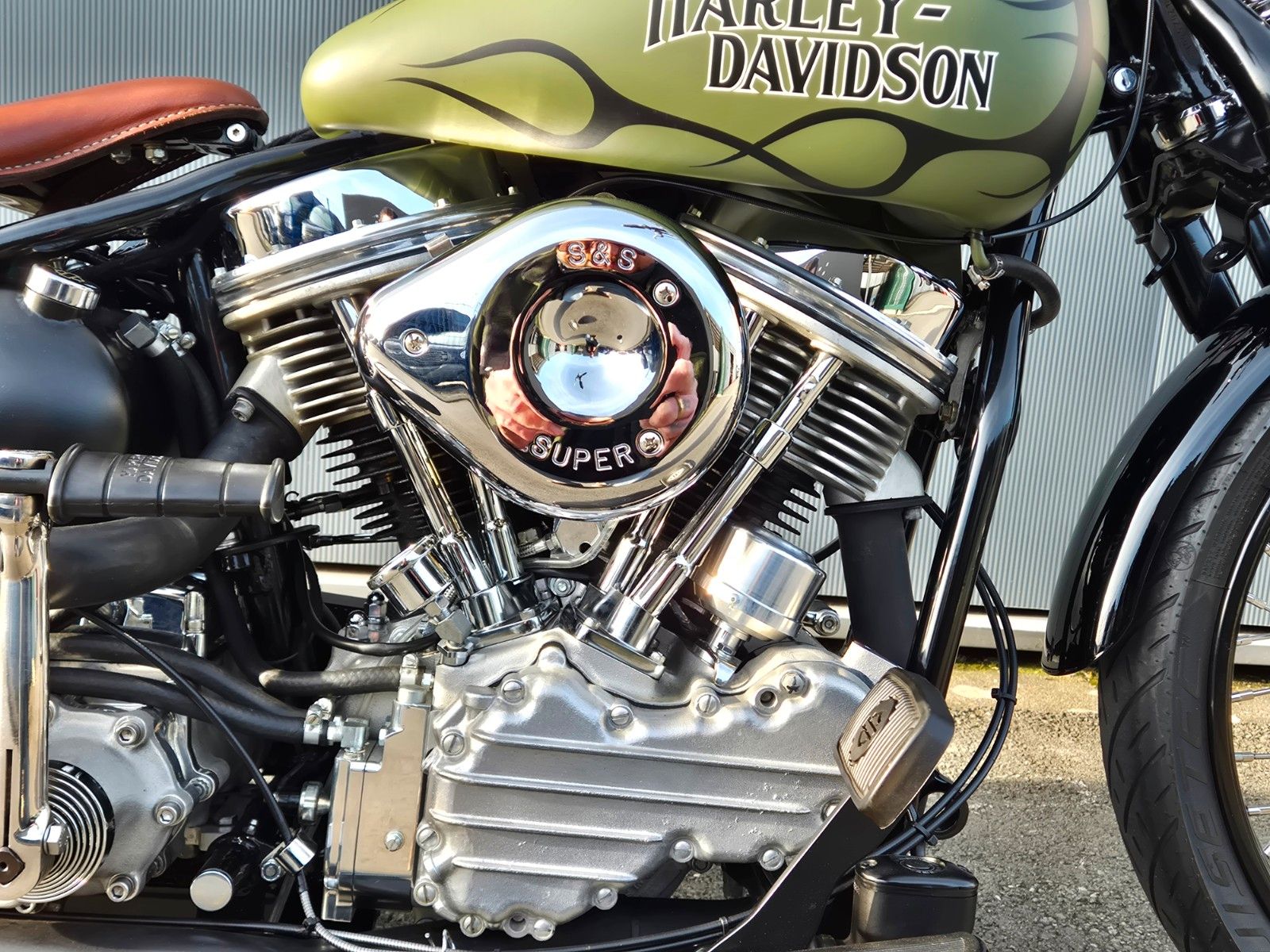 Fahrzeugabbildung Harley-Davidson FL °°PANHEAD CHOPPER°° *GREEN GHOST*
