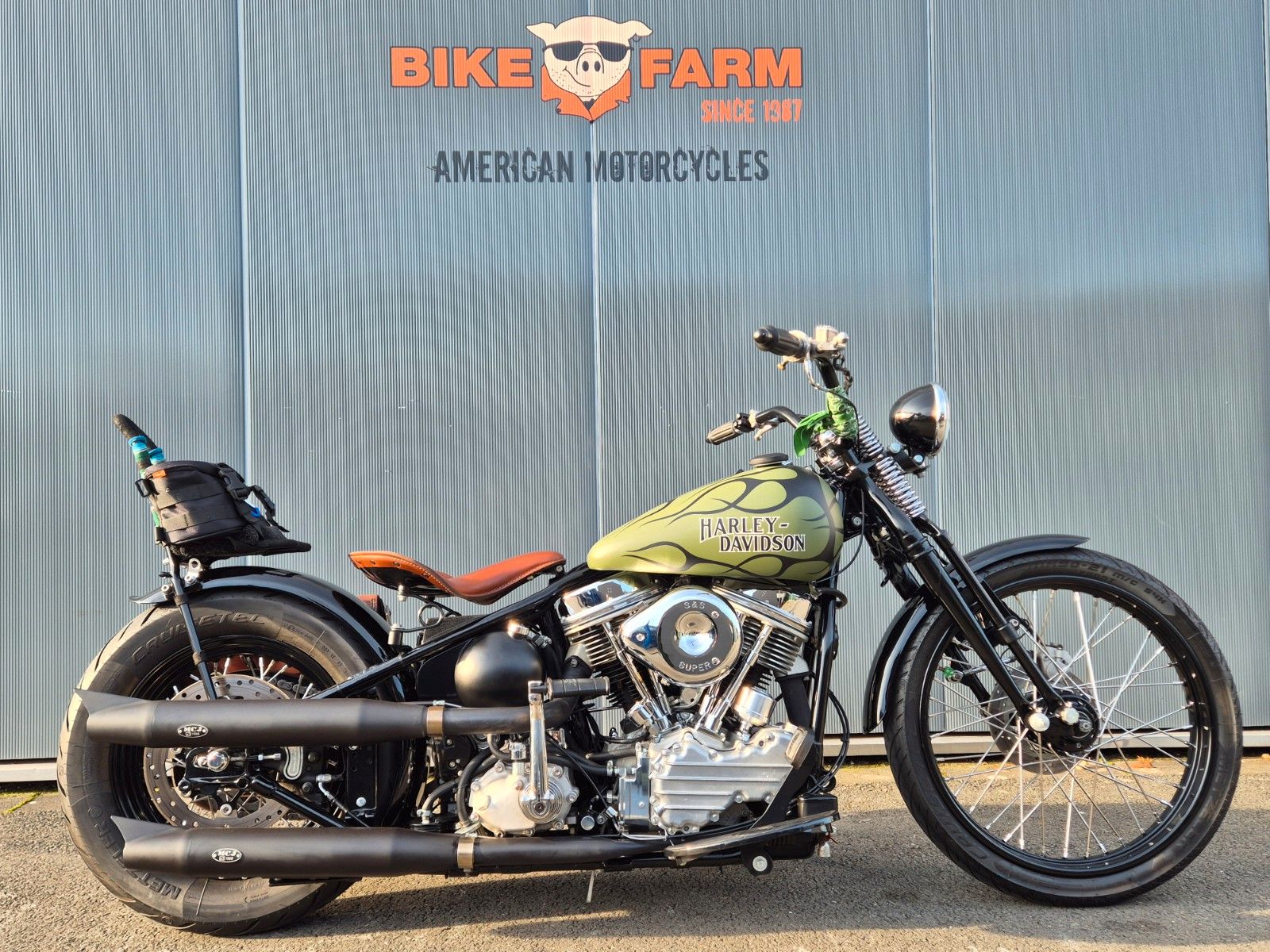 Harley-Davidson FL °°PANHEAD CHOPPER°° - GREEN PAN -