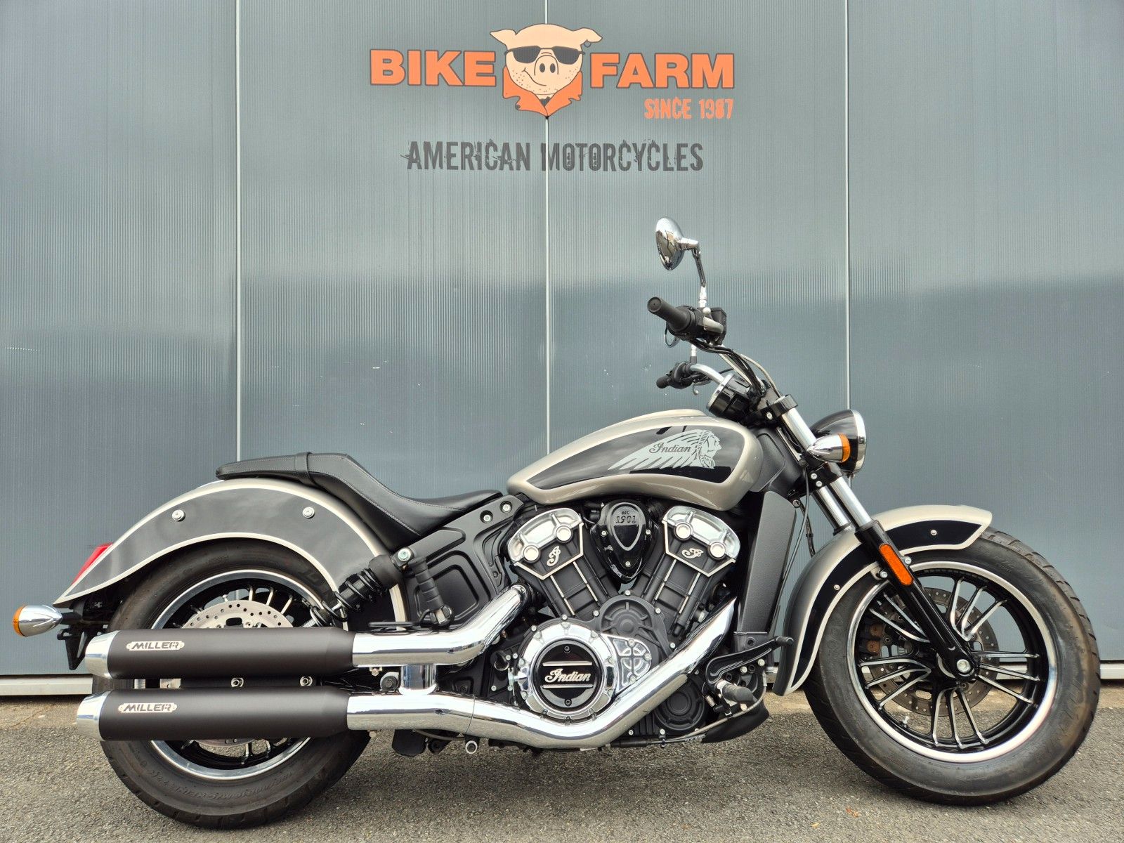 Indian SCOUT CLASSIC °°MILLER AUSPUFF°°