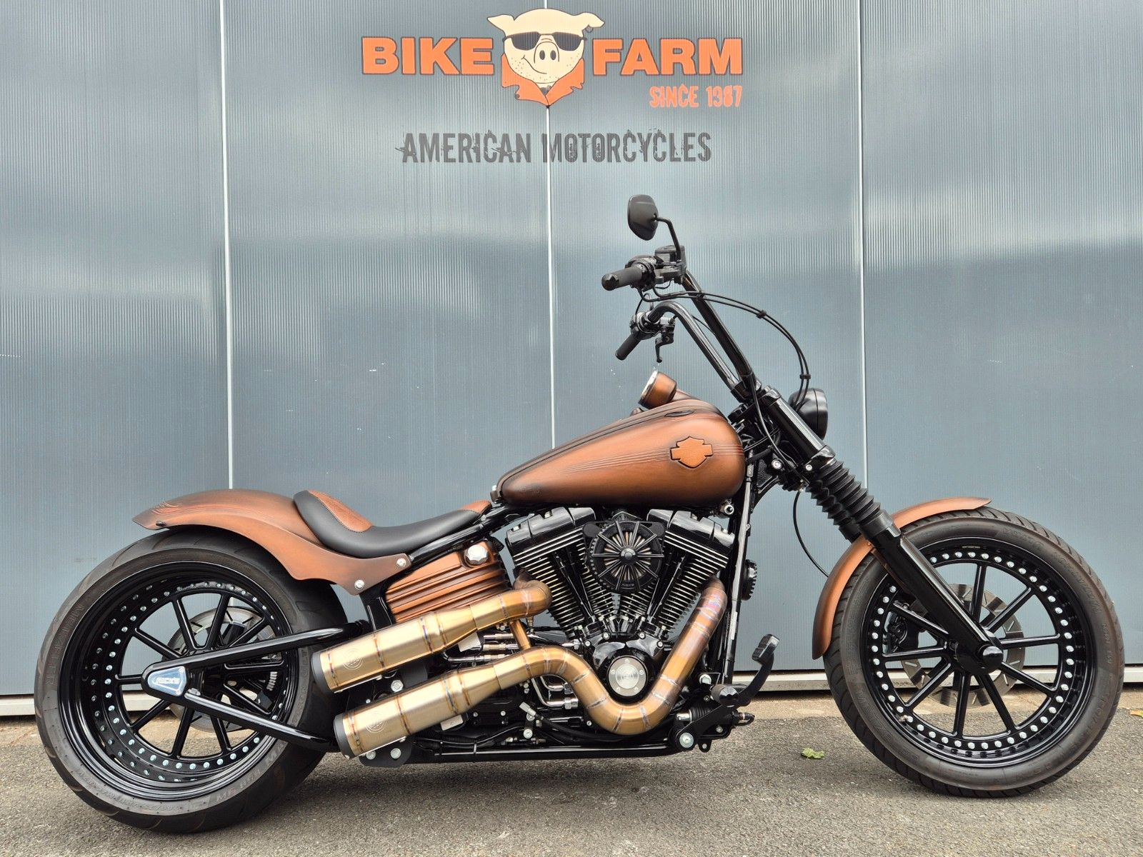 Harley-Davidson FXST / FXCW °°ROCKER CUSTOM°° -BROWN SUGAR-